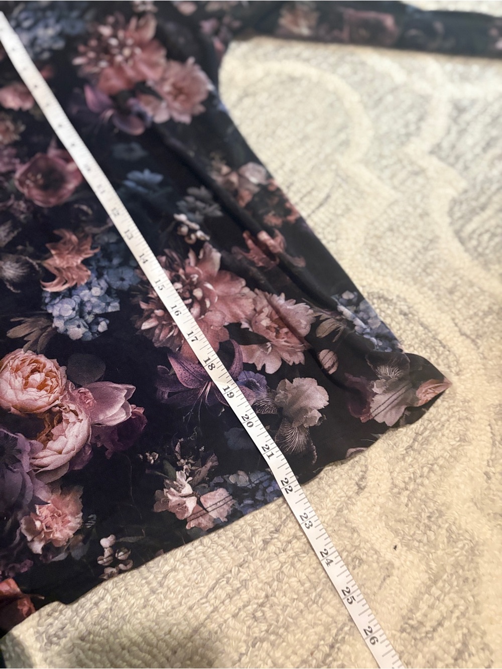 L'AGENCE Black Floral Crewneck Sweater with Pink & Blue Blooms - Picture 7 of 7